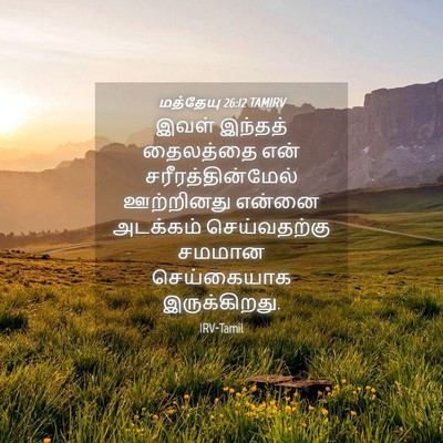 Picture 04 - மத்தேயு 26:12 TAMIRV - இவள் இந்தத் - Bible Verse Picture