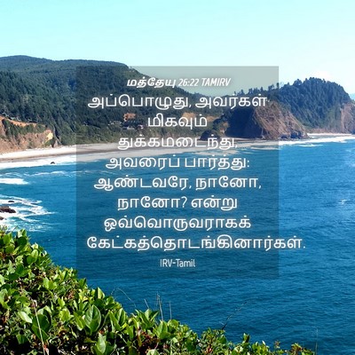 Picture 04 - மத்தேயு 26:22 TAMIRV - அப்பொழுது, - Bible Verse Picture