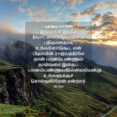 Picture 04 - மத்தேயு 26:29 TAMIRV - இதுமுதல் இந்தத் - Bible Verse Picture