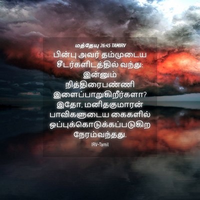 Picture 04 - மத்தேயு 26:45 TAMIRV - பின்பு அவர் - Bible Verse Picture