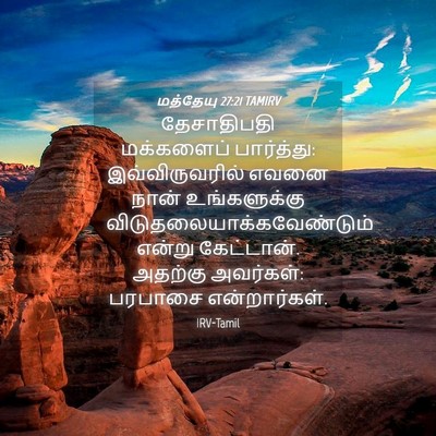 Picture 04 - மத்தேயு 27:21 TAMIRV - தேசாதிபதி - Bible Verse Picture