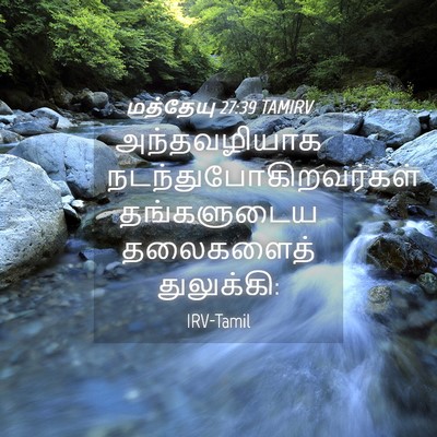 Picture 04 - மத்தேயு 27:39 TAMIRV - அந்தவழியாக - Bible Verse Picture
