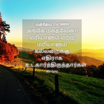 Picture 04 - மத்தேயு 27:61 TAMIRV - அங்கே மகதலேனா - Bible Verse Picture