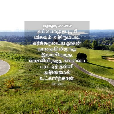 Picture 04 - மத்தேயு 28:2 TAMIRV - அப்பொழுது, பூமி - Bible Verse Picture