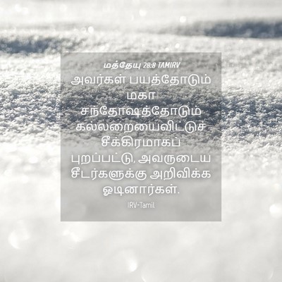 Picture 04 - மத்தேயு 28:8 TAMIRV - அவர்கள் - Bible Verse Picture