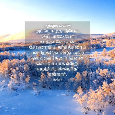 Picture 04 - மத்தேயு 4:10 TAMIRV - அப்பொழுது இயேசு: - Bible Verse Picture
