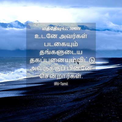 Picture 04 - மத்தேயு 4:22 TAMIRV - உடனே அவர்கள் - Bible Verse Picture