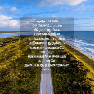 Picture 04 - மத்தேயு 5:12 TAMIRV - சந்தோஷப்பட்டு - Bible Verse Picture