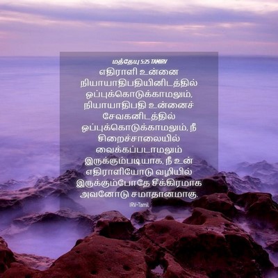Picture 04 - மத்தேயு 5:25 TAMIRV - எதிராளி உன்னை - Bible Verse Picture