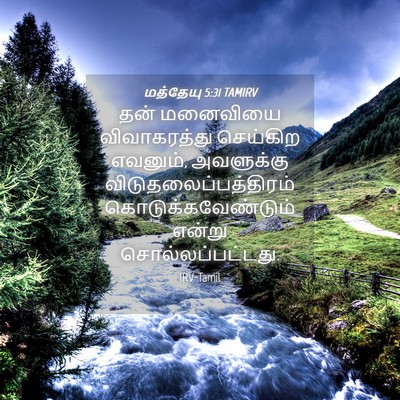 Picture 04 - மத்தேயு 5:31 TAMIRV - தன் மனைவியை - Bible Verse Picture