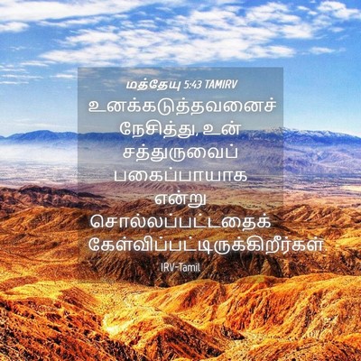 Picture 04 - மத்தேயு 5:43 TAMIRV - உனக்கடுத்தவனைச் - Bible Verse Picture