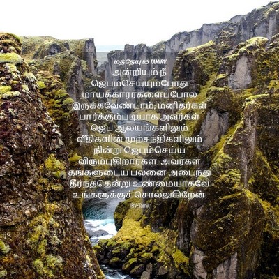 Picture 04 - மத்தேயு 6:5 TAMIRV - அன்றியும் நீ - Bible Verse Picture