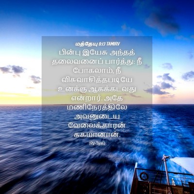 Picture 04 - மத்தேயு 8:13 TAMIRV - பின்பு இயேசு - Bible Verse Picture