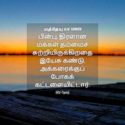 Picture 04 - மத்தேயு 8:18 TAMIRV - பின்பு, திரளான - Bible Verse Picture