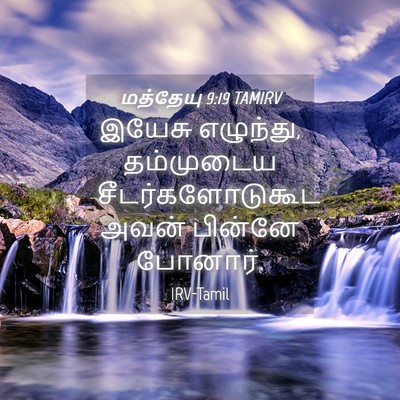 Picture 04 - மத்தேயு 9:19 TAMIRV - இயேசு எழுந்து, - Bible Verse Picture