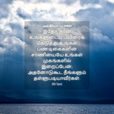 Picture 04 - மல்கியா 2:3 TAMIRV - இதோ, நான் - Bible Verse Picture