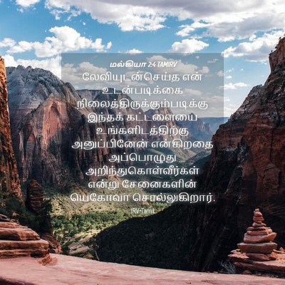 Picture 04 - மல்கியா 2:4 TAMIRV - லேவியுடன்செய்த - Bible Verse Picture