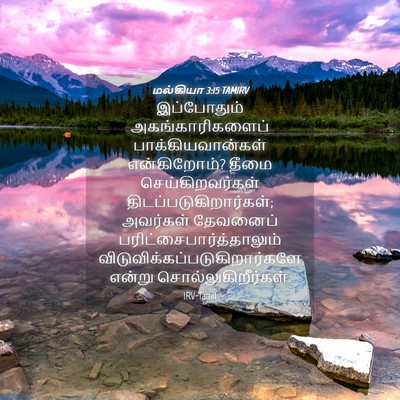 Picture 04 - மல்கியா 3:15 TAMIRV - இப்போதும் - Bible Verse Picture