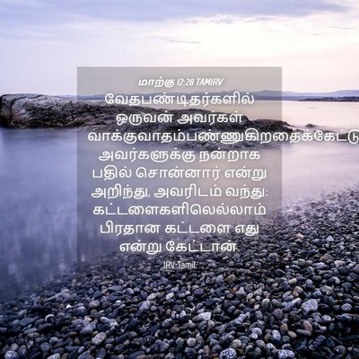 Picture 04 - மாற்கு 12:28 TAMIRV - வேதபண்டிதர்களில் - Bible Verse Picture