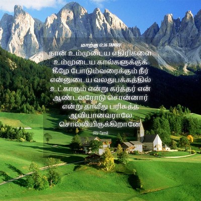 Picture 04 - மாற்கு 12:36 TAMIRV - நான் உம்முடைய - Bible Verse Picture