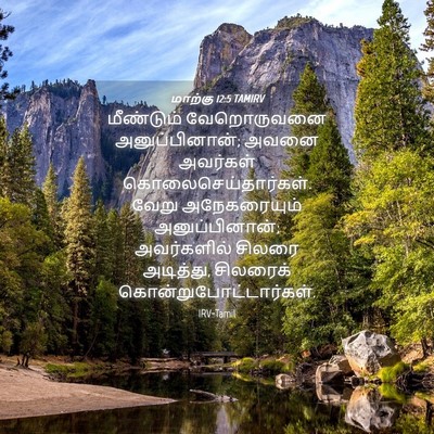Picture 04 - மாற்கு 12:5 TAMIRV - மீண்டும் - Bible Verse Picture