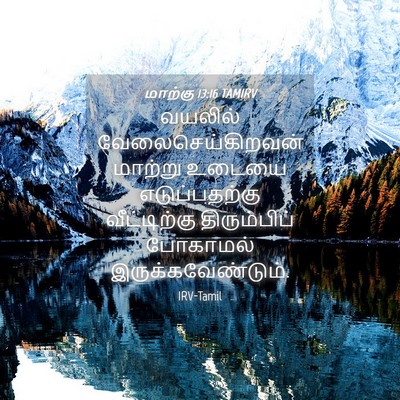Picture 04 - மாற்கு 13:16 TAMIRV - வயலில் - Bible Verse Picture