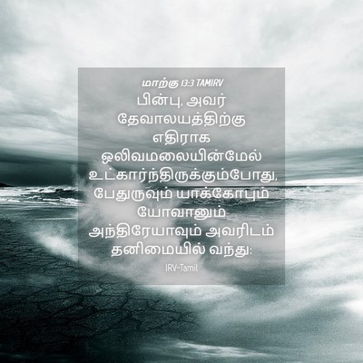 Picture 04 - மாற்கு 13:3 TAMIRV - பின்பு, அவர் - Bible Verse Picture