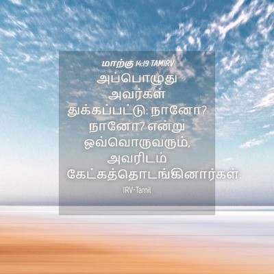 Picture 04 - மாற்கு 14:19 TAMIRV - அப்பொழுது அவர்கள் - Bible Verse Picture