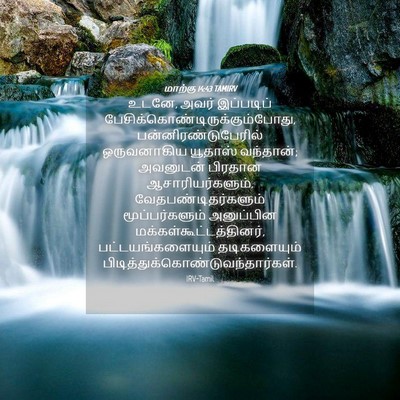 Picture 04 - மாற்கு 14:43 TAMIRV - உடனே, அவர் - Bible Verse Picture