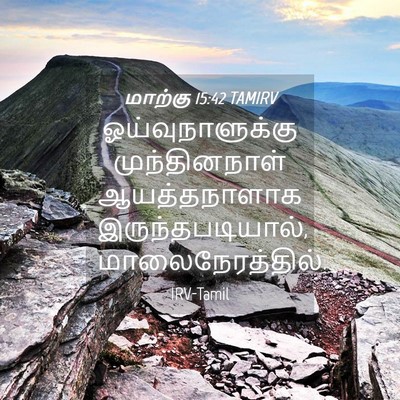 Picture 04 - மாற்கு 15:42 TAMIRV - ஓய்வுநாளுக்கு - Bible Verse Picture