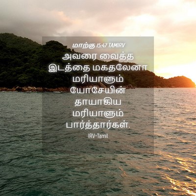 Picture 04 - மாற்கு 15:47 TAMIRV - அவரை வைத்த இடத்தை - Bible Verse Picture