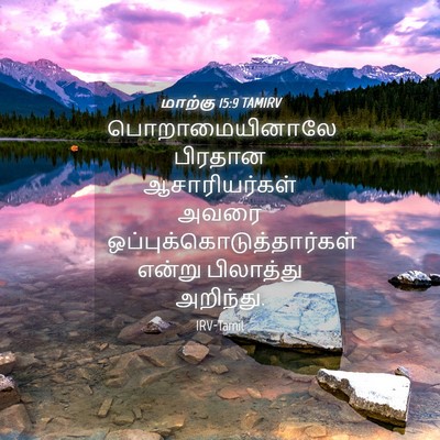 Picture 04 - மாற்கு 15:9 TAMIRV - பொறாமையினாலே - Bible Verse Picture