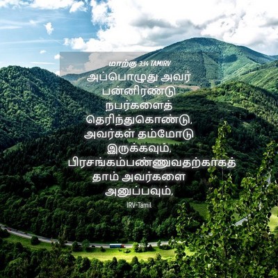 Picture 04 - மாற்கு 3:14 TAMIRV - அப்பொழுது அவர் - Bible Verse Picture