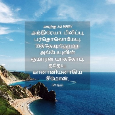 Picture 04 - மாற்கு 3:18 TAMIRV - அந்திரேயா, - Bible Verse Picture