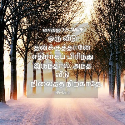 Picture 04 - மாற்கு 3:25 TAMIRV - ஒரு வீடு - Bible Verse Picture