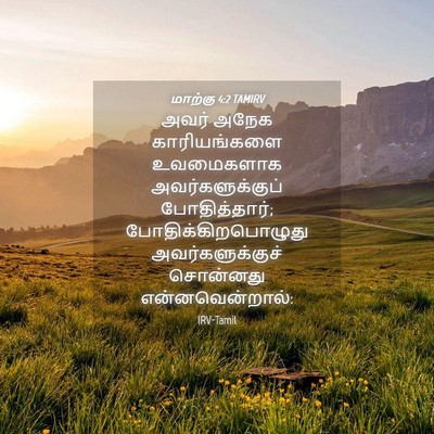 Picture 04 - மாற்கு 4:2 TAMIRV - அவர் அநேக - Bible Verse Picture