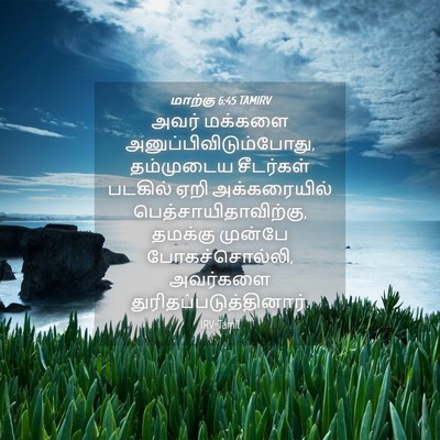 Picture 04 - மாற்கு 6:45 TAMIRV - அவர் மக்களை - Bible Verse Picture