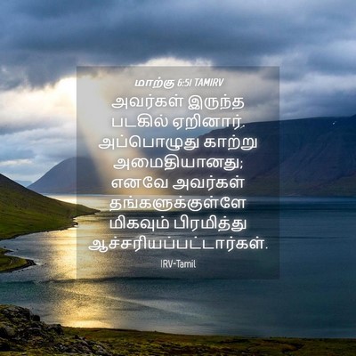 Picture 04 - மாற்கு 6:51 TAMIRV - அவர்கள் இருந்த - Bible Verse Picture