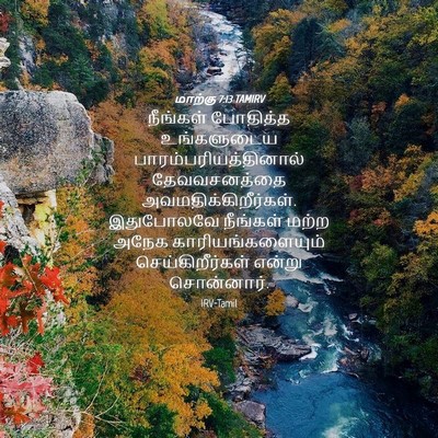 Picture 04 - மாற்கு 7:13 TAMIRV - நீங்கள் போதித்த - Bible Verse Picture