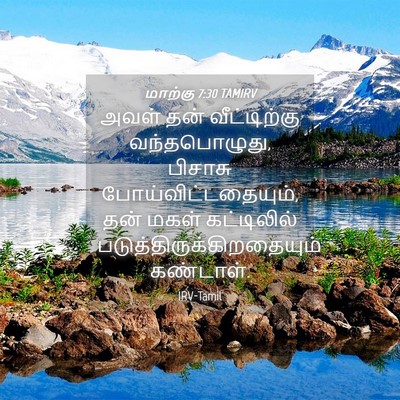 Picture 04 - மாற்கு 7:30 TAMIRV - அவள் தன் - Bible Verse Picture