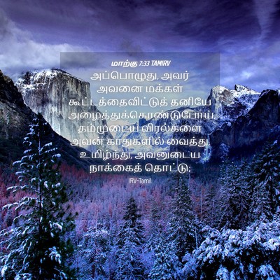 Picture 04 - மாற்கு 7:33 TAMIRV - அப்பொழுது, அவர் - Bible Verse Picture