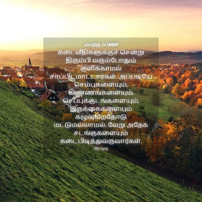 Picture 04 - மாற்கு 7:4 TAMIRV - கடைவீதிகளுக்குச் - Bible Verse Picture