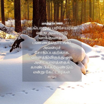 Picture 04 - மாற்கு 8:11 TAMIRV - அப்பொழுது - Bible Verse Picture