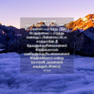 Picture 04 - மாற்கு 8:33 TAMIRV - அவர் திரும்பித் - Bible Verse Picture