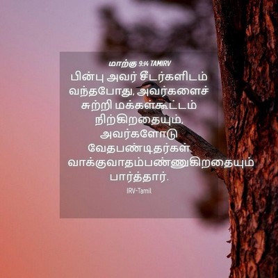 Picture 04 - மாற்கு 9:14 TAMIRV - பின்பு அவர் - Bible Verse Picture