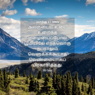 Picture 04 - மாற்கு 9:3 TAMIRV - அவருடைய உடை - Bible Verse Picture