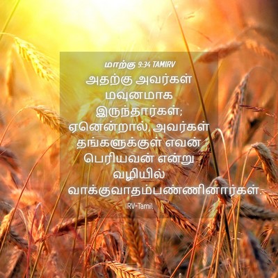 Picture 04 - மாற்கு 9:34 TAMIRV - அதற்கு அவர்கள் - Bible Verse Picture