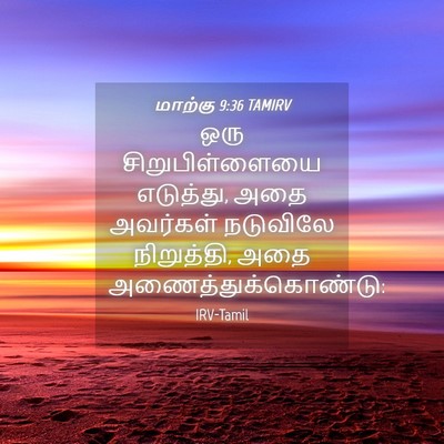 Picture 04 - மாற்கு 9:36 TAMIRV - ஒரு சிறுபிள்ளையை - Bible Verse Picture
