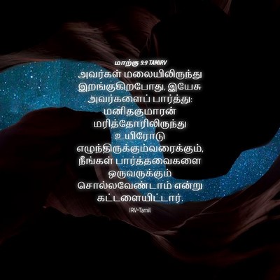 Picture 04 - மாற்கு 9:9 TAMIRV - அவர்கள் - Bible Verse Picture