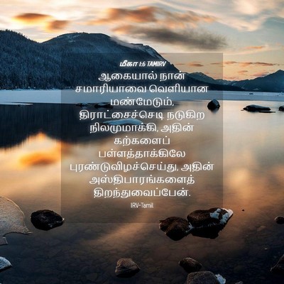 Picture 04 - மீகா 1:6 TAMIRV - ஆகையால் நான் - Bible Verse Picture